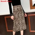 Leather Long  Skirt Women