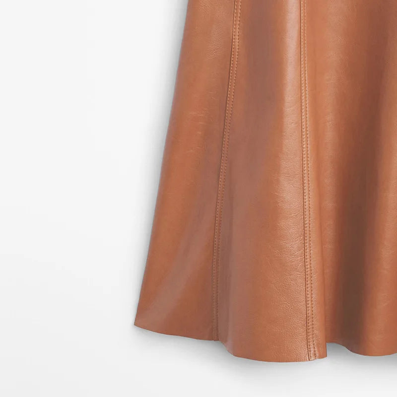Genuine Leather Skirt for Women