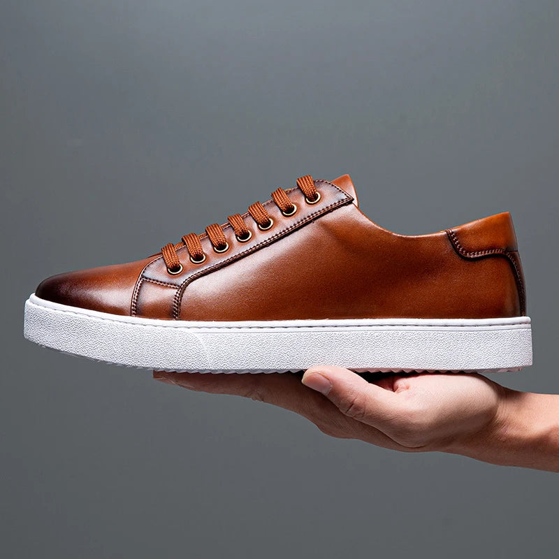 Italian Brand Men's Genuine Leather Casual Shoes Interview Commuting Work Shoes Versatile Daily Men's Business Formal Shoes