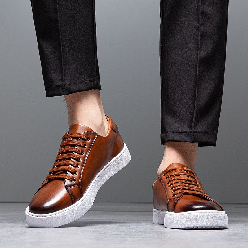 Italian Brand Men's Genuine Leather Casual Shoes Interview Commuting Work Shoes Versatile Daily Men's Business Formal Shoes