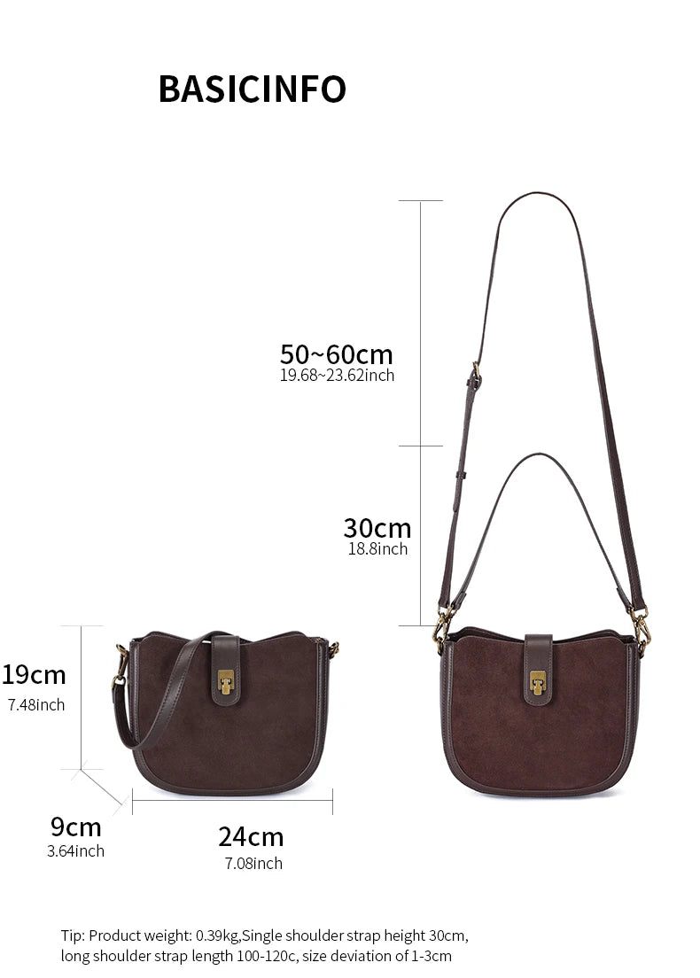 Women‘s Cowhide Genuine Leather Shoulder Bag