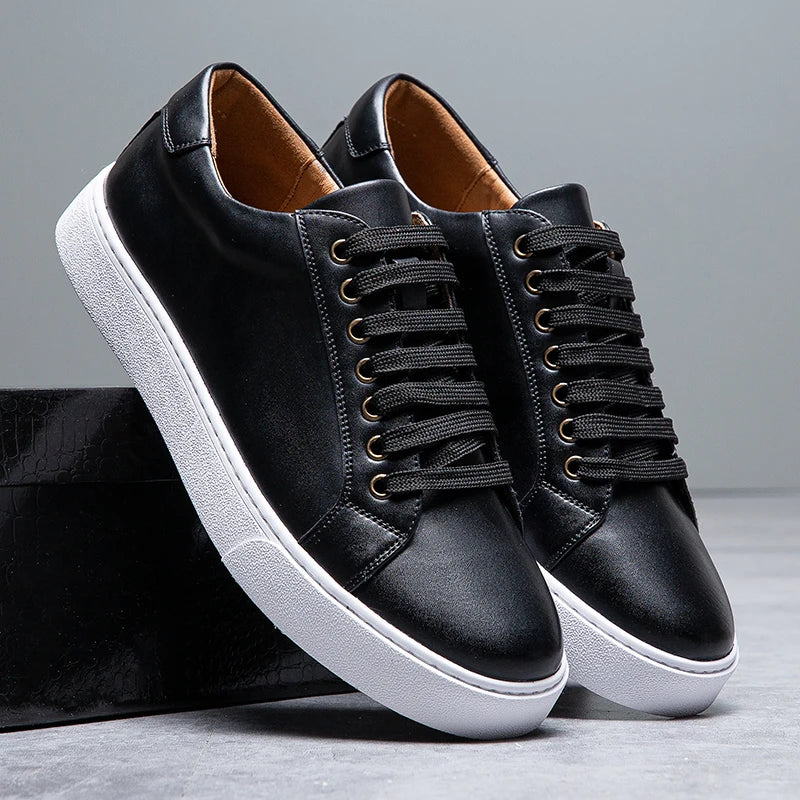 Italian Brand Men's Genuine Leather Casual Shoes Interview Commuting Work Shoes Versatile Daily Men's Business Formal Shoes