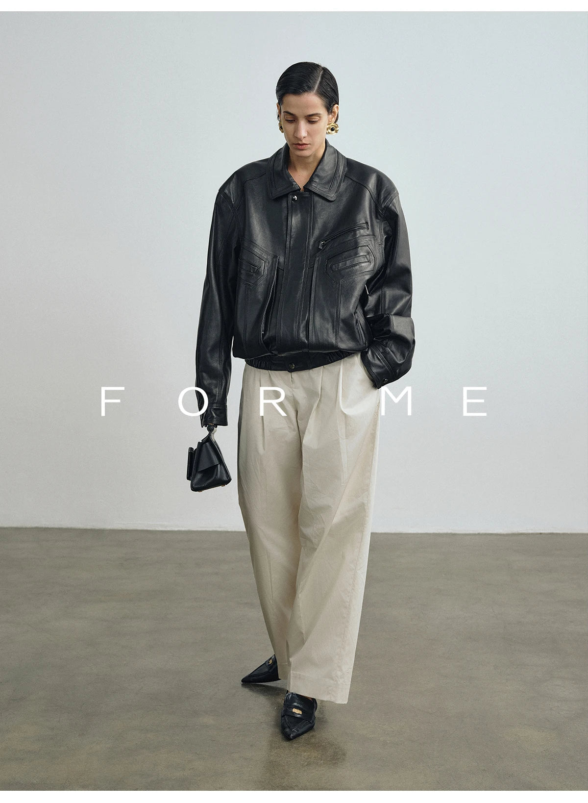Vintage Genuine Leather Motorcycle Jackets for Women Spring Autumn 2026 New High-end Solid Simple Loose Soft Real Sheepskin Coat