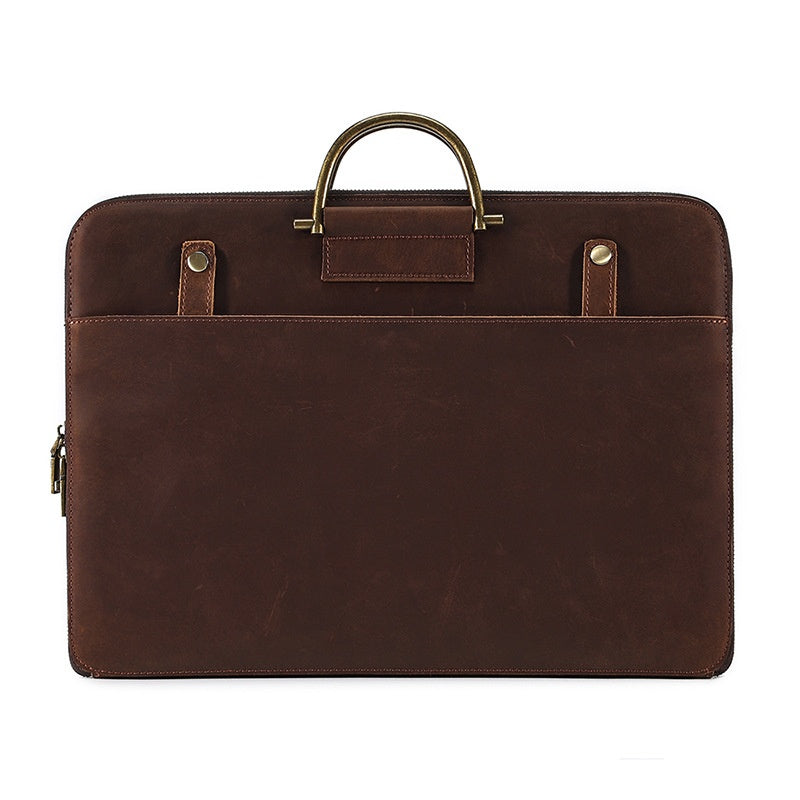 Horse Leather Men's Business Handbag
