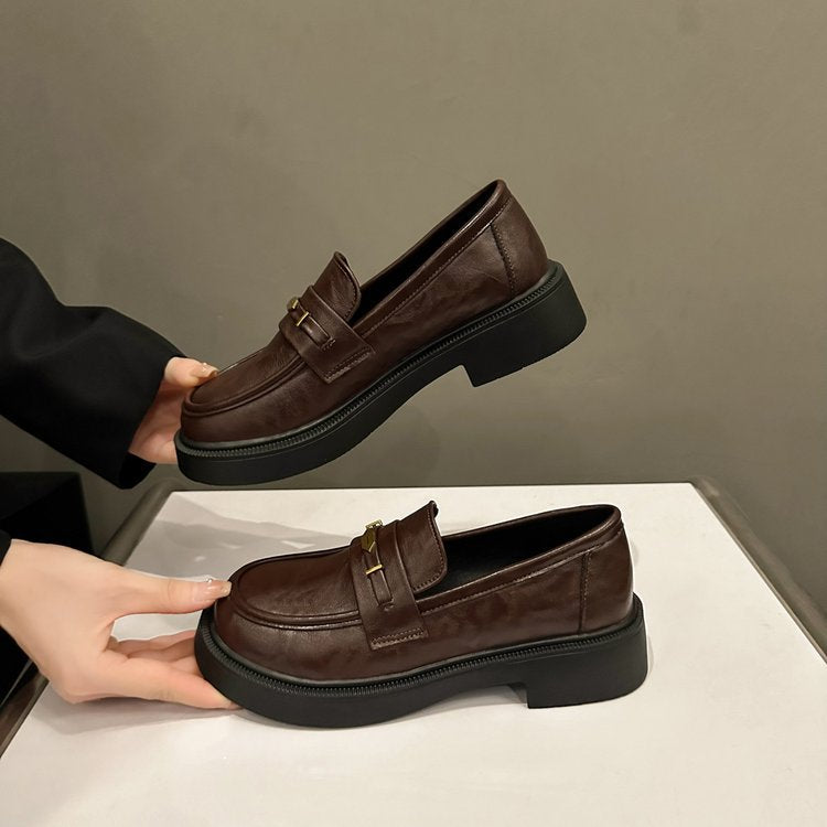 Soft Surface Small Leather Shoes