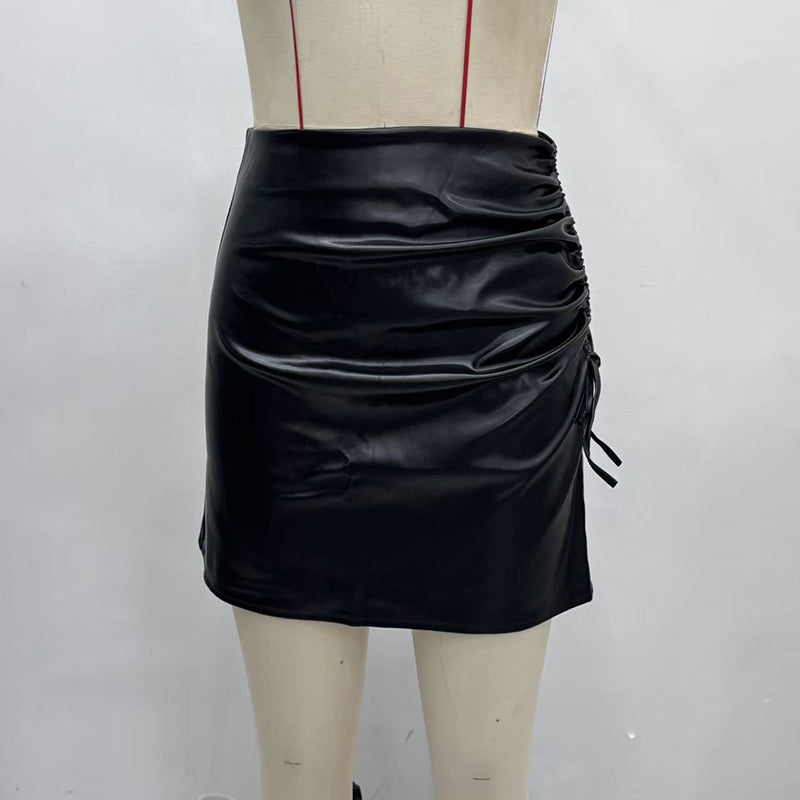 Women's Faux Leather Mini Skirt