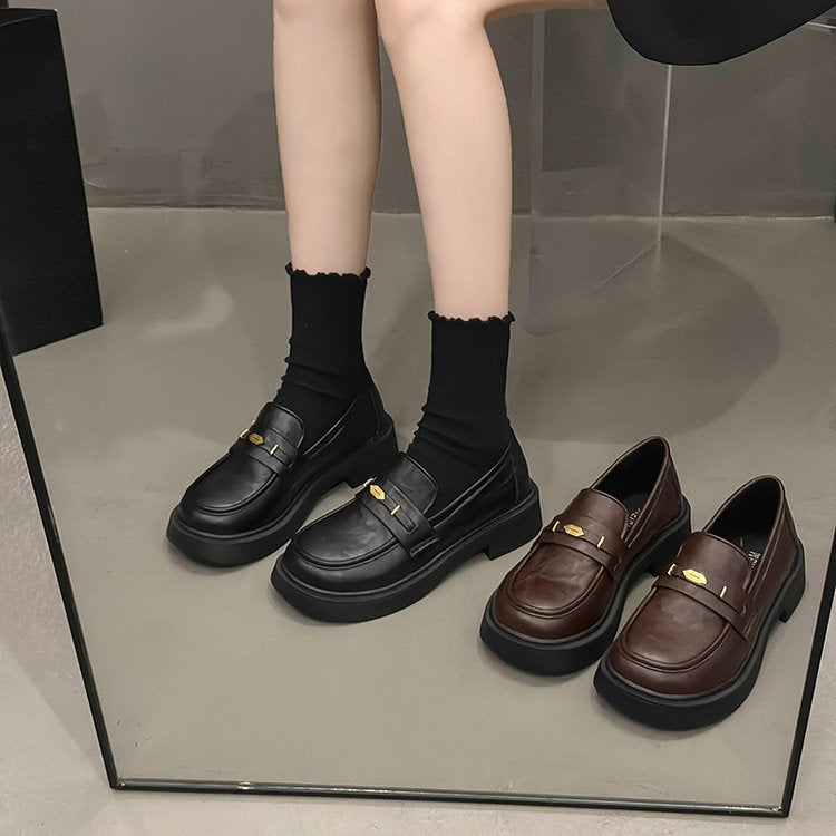 Soft Surface Small Leather Shoes