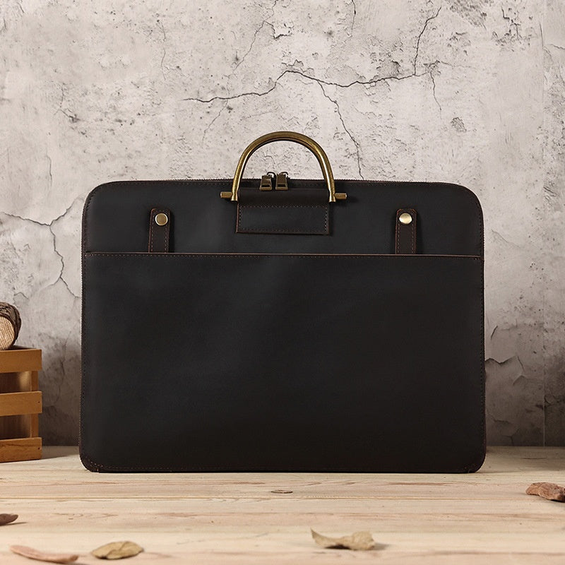 Horse Leather Men's Business Handbag